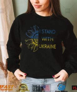 Womens Ukraine Flag Sunflower, Ukrainian Support Lover V Neck T Shirt