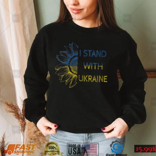Womens Ukraine Flag Sunflower, Ukrainian Support Lover V Neck T Shirt