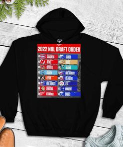 2022 NHL Draft Order Sixteen teams logo shirt