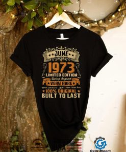 49th Birthday 49 Years Old Retro Vintage June 1973 T Shirt