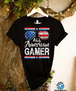 All American Gamer American Flag 4th of July Patriotic T Shirt