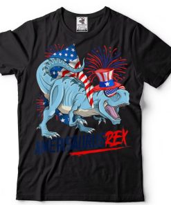 Amerisaurus T Rex Dinosaur American Flag 4th of July T Shirt
