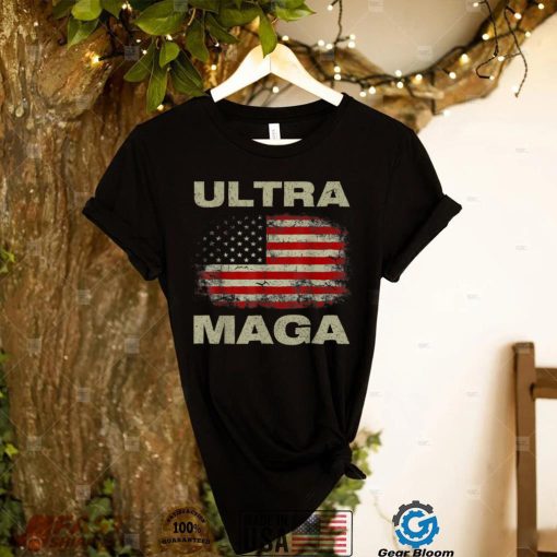 Anti Joe Biden Ultra Maga American Flag US T Shirt B0B186Y3TR