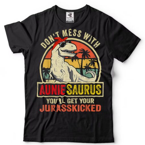 Auniesaurus T Rex Dinosaur Aunie Saurus Family Matching T Shirt
