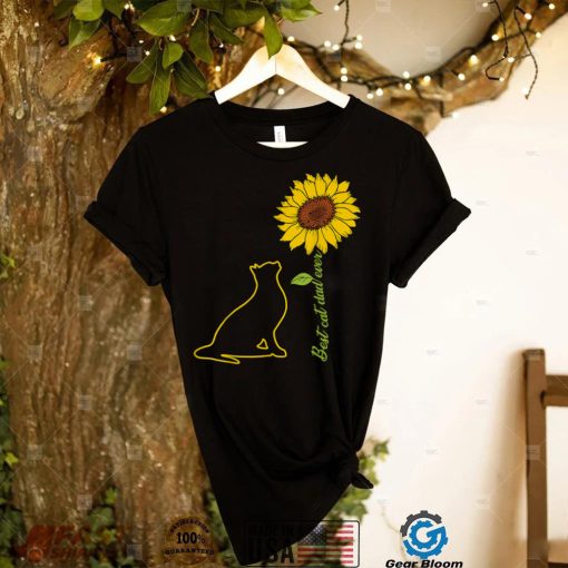 Best Cat Dad Ever Sunflower Cat Lover Sunflower Father’s Day T Shirt