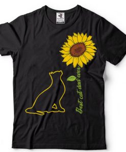 Best Cat Dad Ever Sunflower Cat Lover Sunflower Father's Day T Shirt