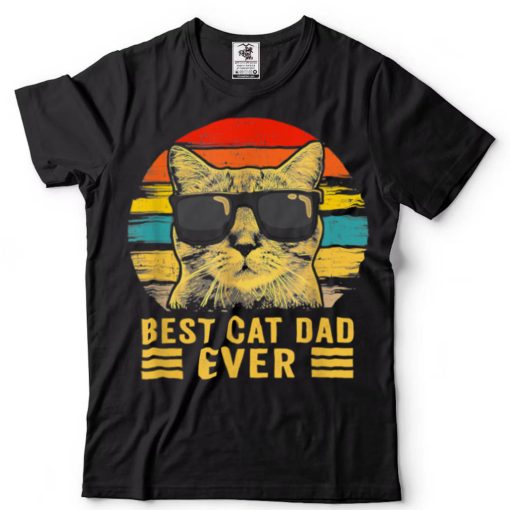 Best Cat Dad Ever Vintage Bump Fit Father’s Day T Shirt