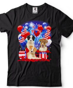 Border Collie Balloons Fireworks Shirt