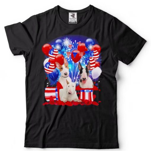 Bull Terrier Balloons Fireworks Shirt