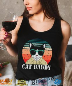Cat Daddy Sunset Vintage T Shirt, Father’s Day Gift Shirt