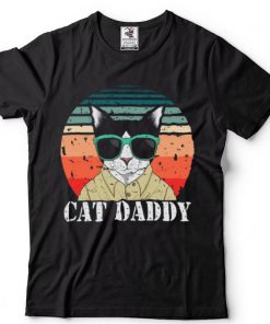 Cat Daddy Sunset Vintage T Shirt, Father’s Day Gift Shirt