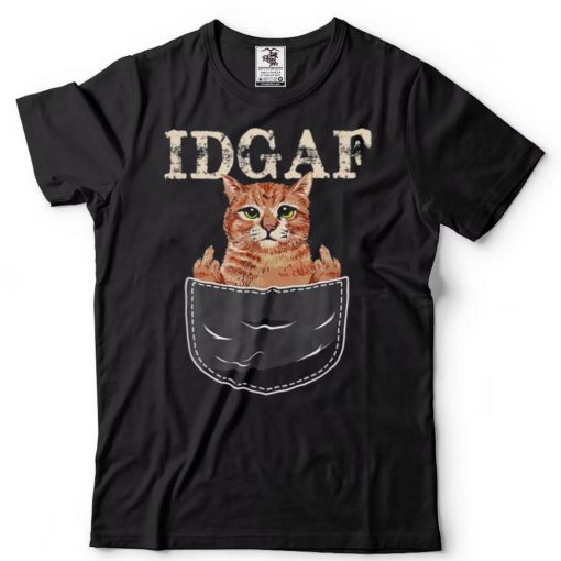 Cat Flipping Off In Pocket I Do What I Want Cat Shirt