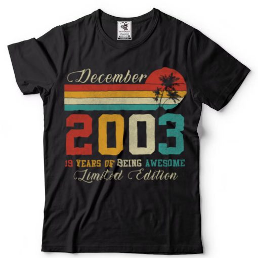 December 19 Year Old vintage 2003 19th Birthday Long Sleeve T Shirt
