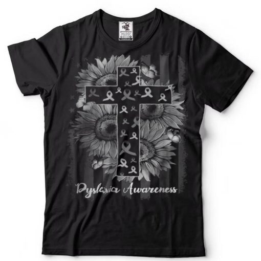Dyslexia Awareness Sunflower Supporter Warrior T Shirt