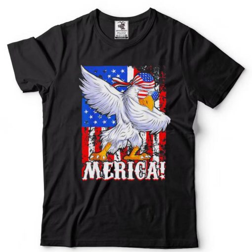 Eagle Dabbing American Mullet Merica Ultra Maga 4th Of July T Shirt