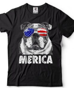 English Bulldog 4th of July Merica USA Flag Shirt