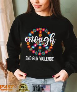 Enough End Gun Violence Wear Orange Peace Sign Anti Violence Best T Shirt