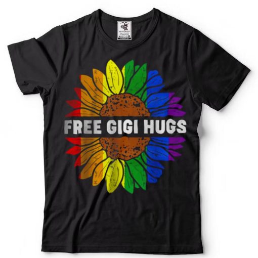 Free Gigi Hugs Lgbt Daisy Rainbow Flower Hippie Gay Pride T Shirt