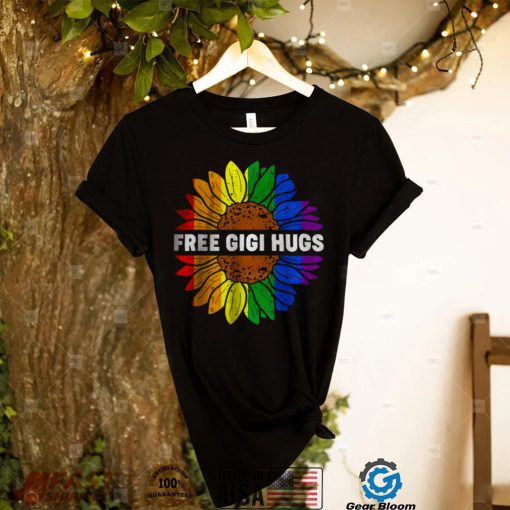 Free Gigi Hugs Lgbt Daisy Rainbow Flower Hippie Gay Pride T Shirt