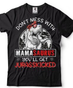 Fun Retro Mamasaurus Dinosaur T Rex Mothers Day Shirt