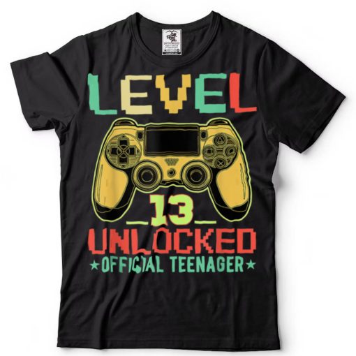 Funny level 13th unlocked official teenager,13th birthday T Shirt (1)