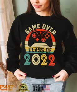 Game Over Class Of 2022 Sunset Vintage Last Day Of School T Shirt