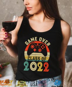 Game Over Class Of 2022 Sunset Vintage Last Day Of School T Shirt