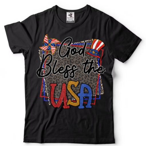 God Bless America USA Flag 4th of July Men Women Patriotic T Shirt