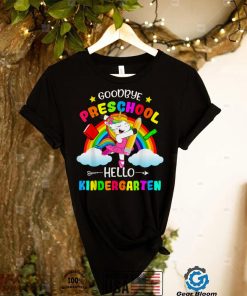 Goodbye Preschool Hello Kindergarten Unicorn Girls 2022 Grad T Shirt