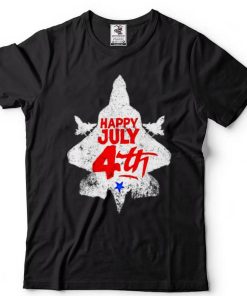 Happy july 4th American flag patriotic vintage jet fighter shirt
