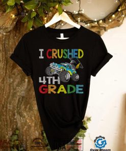 I Crushed 4th Grade Gift Graduation Boys Monster Truck T Shirt