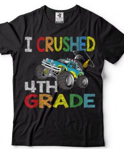 I Crushed 4th Grade Gift Graduation Boys Monster Truck T Shirt