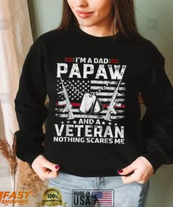 I’m A Dad Papaw And A Veteran US Flag Vintage Father’s Day T Shirt