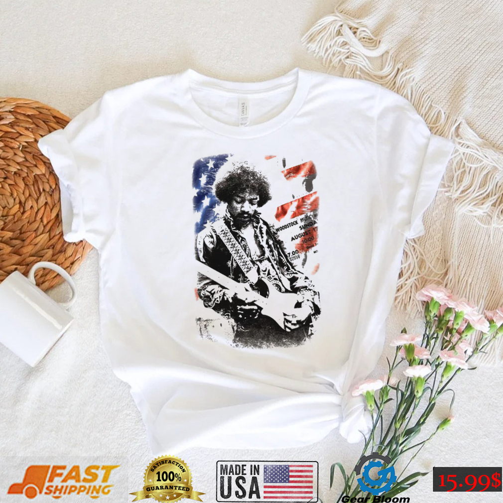Jimi Hendrix Flag Rock and Roll Shirt