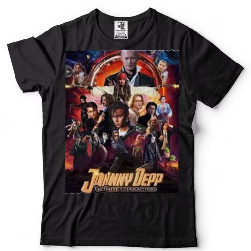Johnny Depp Infinite Characters We Love You Johnny Depp T Shirt