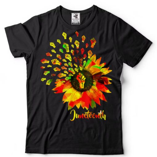 Juneteenth Flower Fist Black History Pride American African T Shirt