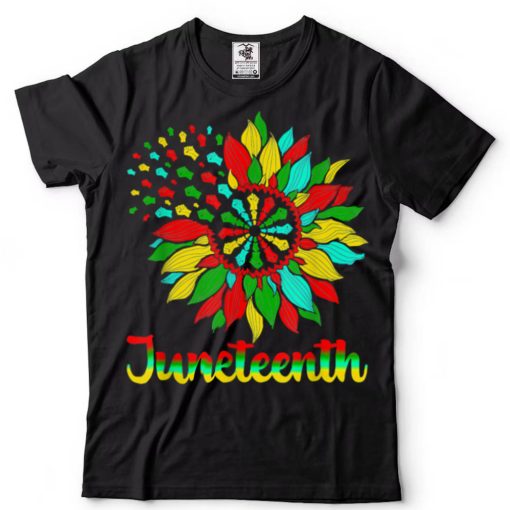 Juneteenth Sunflower Fist Black History African American T Shirt