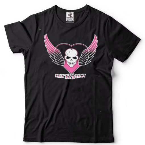 The Hitman Bret Hart Skull Wings Logo T Shirt