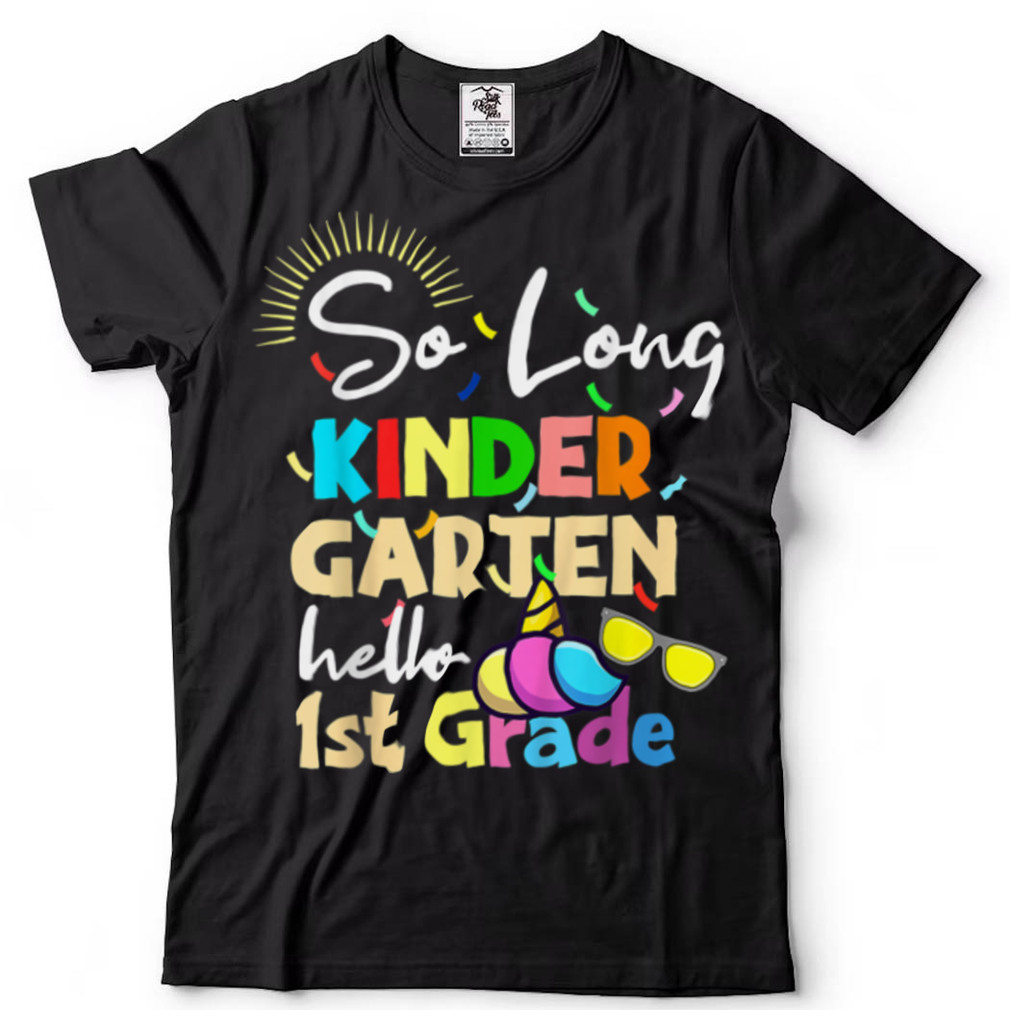 Kids Unicorn So Long Kindergarten Hello 1st Grade back T Shirt - Gearbloom