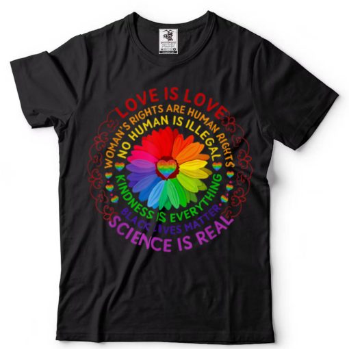 LGBT Pride Flower Rainbow Black Lives Matter Science T Shirt