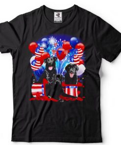 Labrador Retriever black Balloons Fireworks Shirt