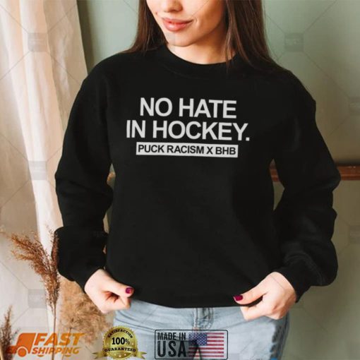 No Hate In Hockey Puck Racism X Bhb Sweatshirt
