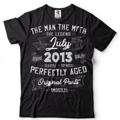 Man Myth Legend July 2013 10th Birthday Gift 10 Years Old T Shirt