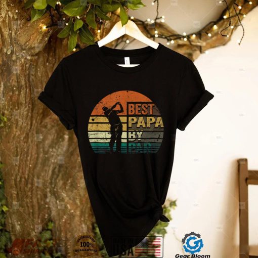 Mens Best Papa By Par Funny Father's Day Golf Golfing T Shirt