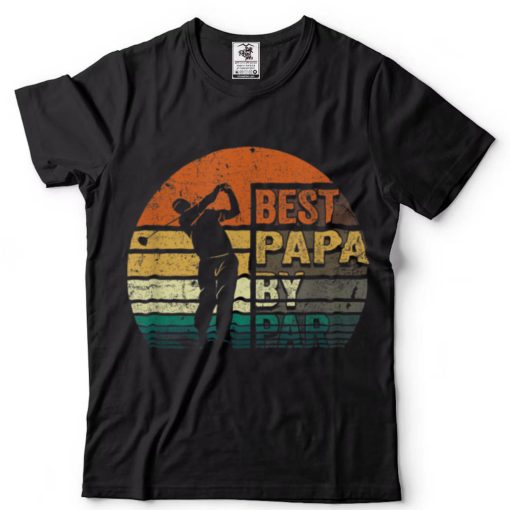 Mens Best Papa By Par Funny Father’s Day Golf Golfing T Shirt