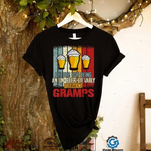 Mens Funny Drink Cheers For Being Un Beer Lievably Gramps T Shirt