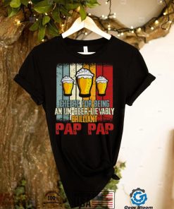 Mens Funny Drink Cheers For Being Un Beer Lievably Pap Pap T Shirt (1)