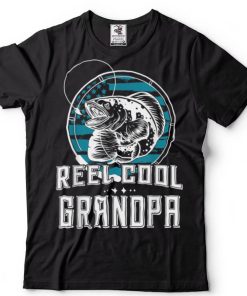 Mens Gift For Fathers Day Tee Reel Cool Grandpa Fishing T Shirt