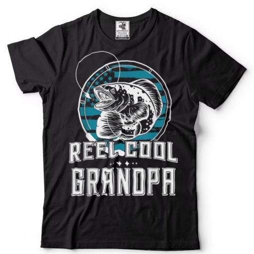 Mens Gift For Fathers Day Tee   Reel Cool Grandpa Fishing T Shirt