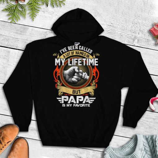 Mens I’ve Been Called Lot Of Name But Papa Is My Favorite Fathers T Shirt